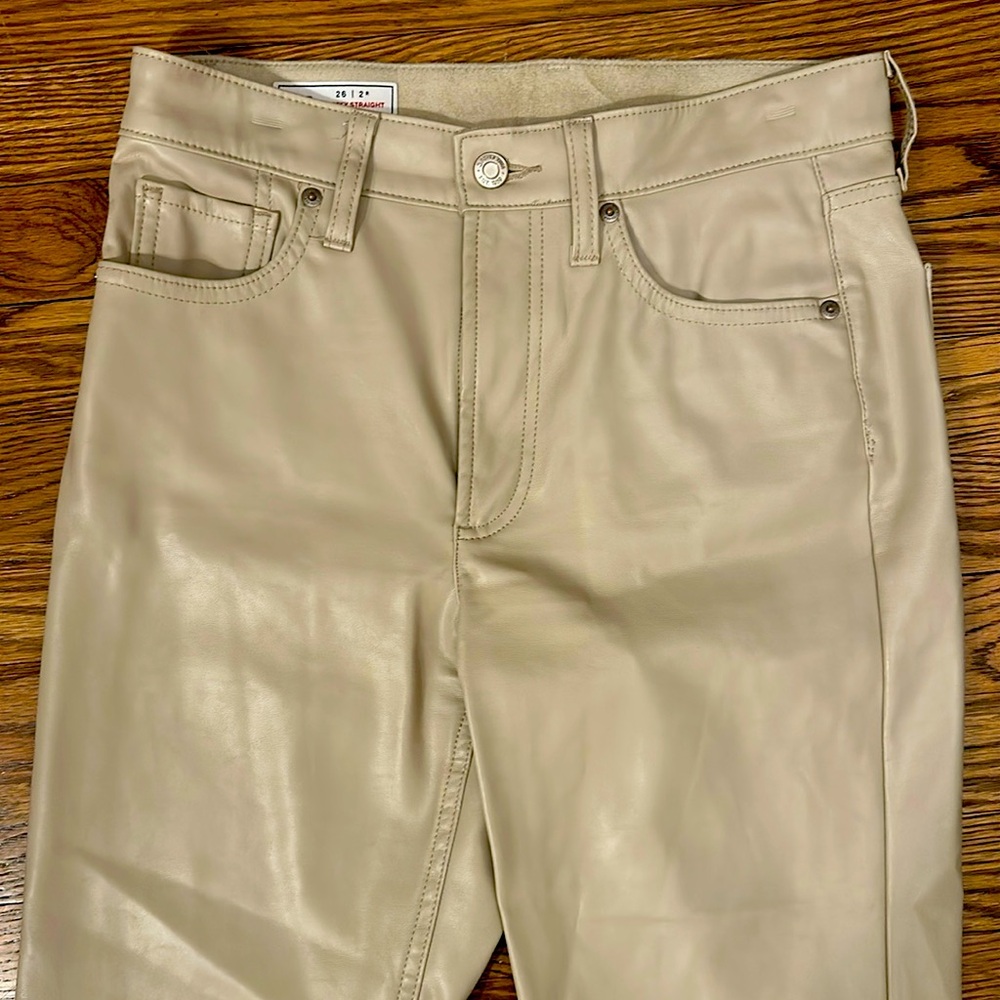 Cropped Pleather Pants